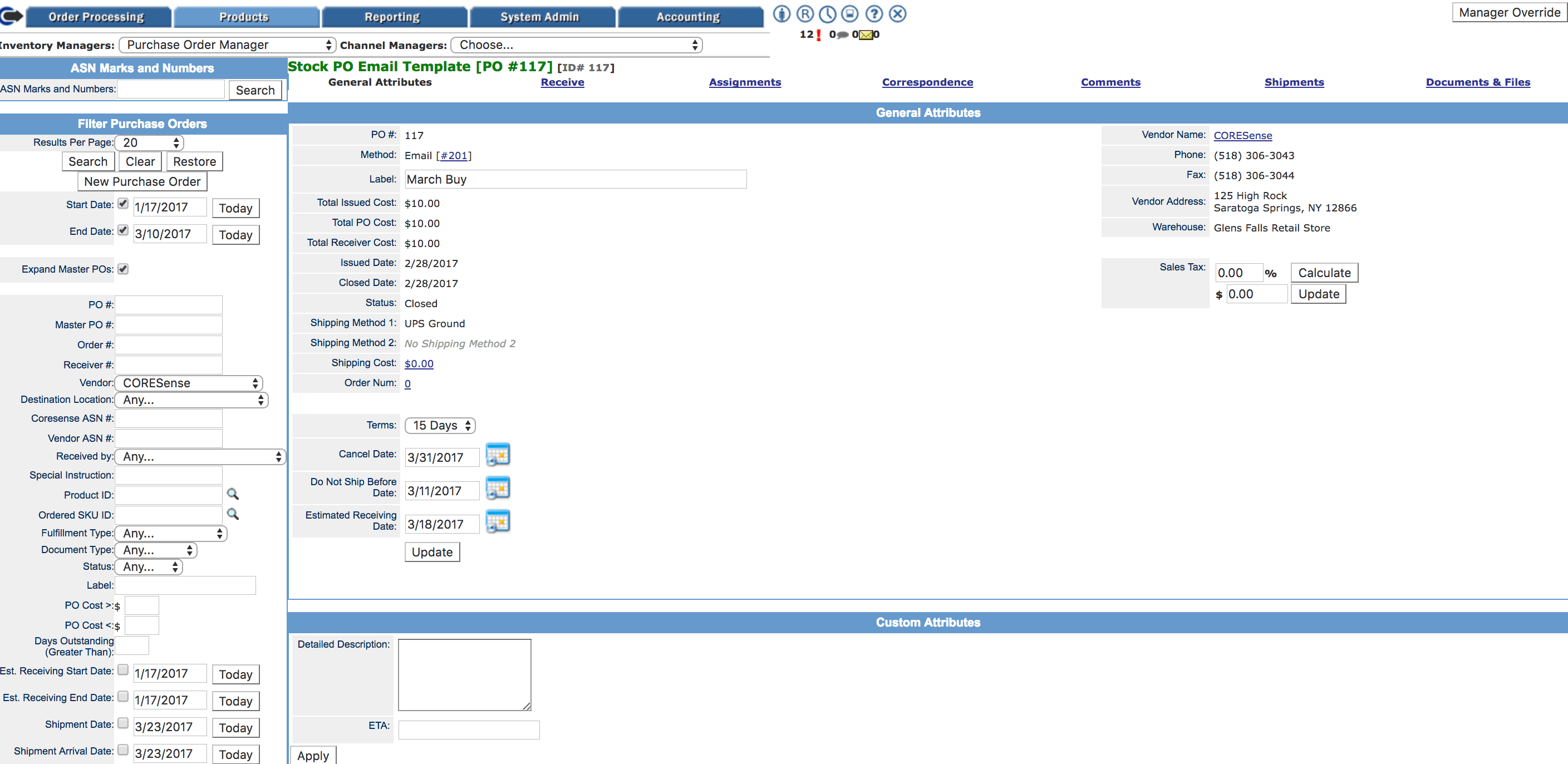 Purchase Order Mgt